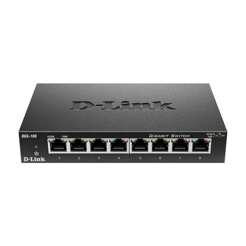 Dlink 8-port 10/100/1K METALBOX 870 DGS-108 Switch