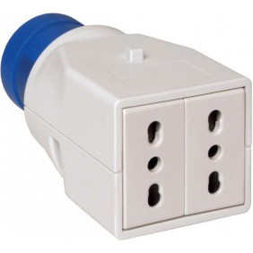 Schneider industriel à civil 16A 2 prises bivalentes PKZA202