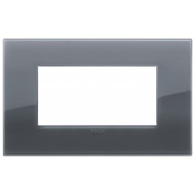 Placca Vimar Arke 4 moduli classic grigio fume...