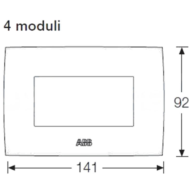 ABB CHIARA PLATE 4 MODULES VOLCANO 2CSK0404CH