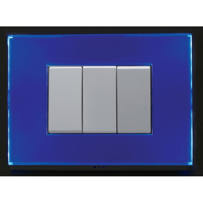 Plaque Brain Ipersenso white 3 modules Beghelli 81230