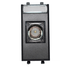 Toma de Ave Tekla TV/SAT conector F hembra de color negro 445096F