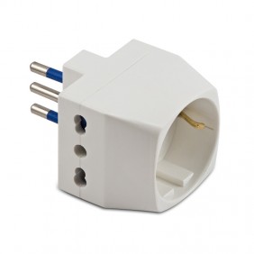 Adaptateur triple bipasse + Schuko 2+E 16A 05761