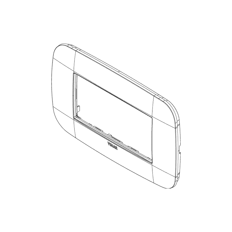 Plate Vimar Arke Round 4 Modules Reflex ice 19684.66