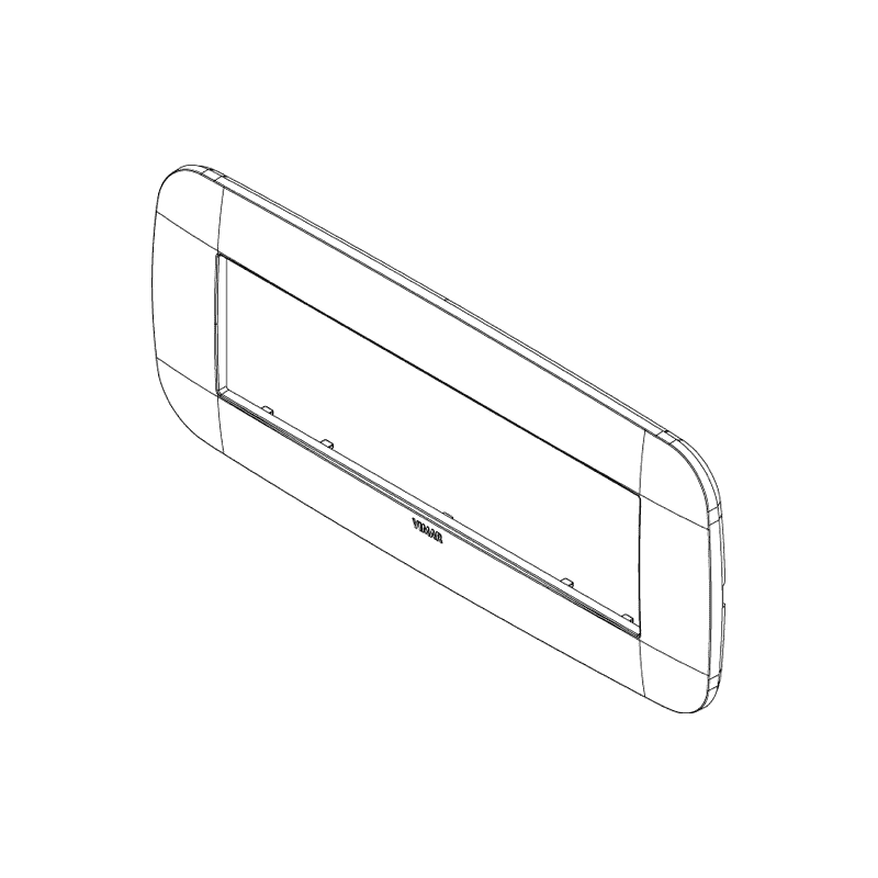 Platte Vimar Arke Runde 7 Module schwarz 19687.81