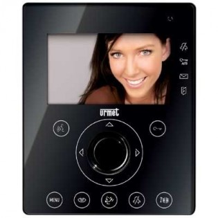 URMET Monitor Aiko for System 2Voice. Color black 1716/1