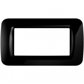 Placa de 4 módulos del sistema Gewiss negro...