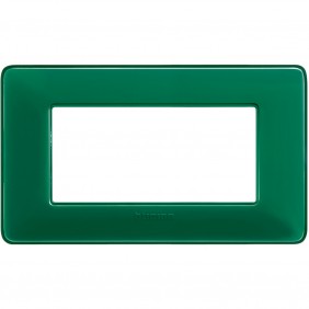 Placa Bticino Matix 4 módulos esmeralda AM4804CVS