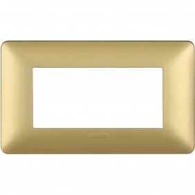Placa Bticino Matix 4 módulos gold AM4804MGL