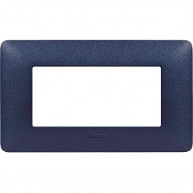 Placa Bticino Matix 4 módulos azul mercurio...