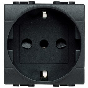 Bticino Wohnraumleuchte Schuko-Steckdose 2+T L4140