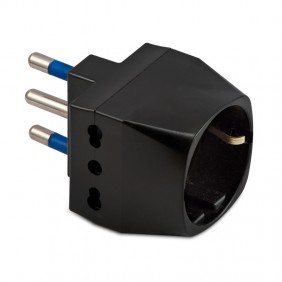 Adapter Master Triple and Schuko 16A+T black 05760