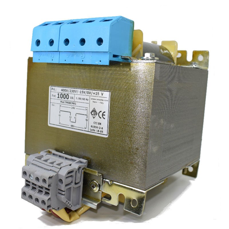 Transformer CTA two-Wire isolation 1000VA 230-400/24+24 TMSBCMK1
