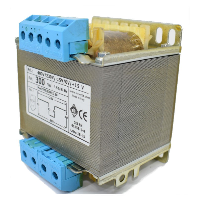 Transformer CTA two-Wire isolation 300VA 230-400/24+24 TMSBCMK0.30