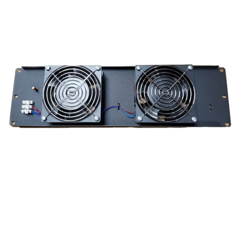 Artículo 3 Panel de ventilación completo con 2 ventiladores Negro 20292N