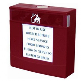 Custodia rossa Siemens con vetro e chiave...