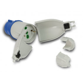 Adaptateur Fanton Cee plug avec prise schuko et bivalente 73020