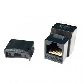Outlet Elemento RJ45 U/UTP 8/8, cat.6 no la pantalla en Negro 60101