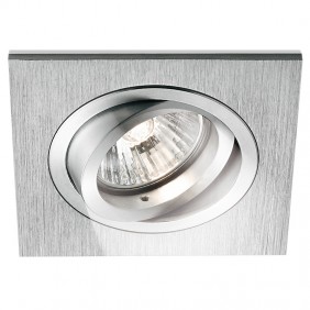 Nobile spot encastré carré en aluminium satiné...