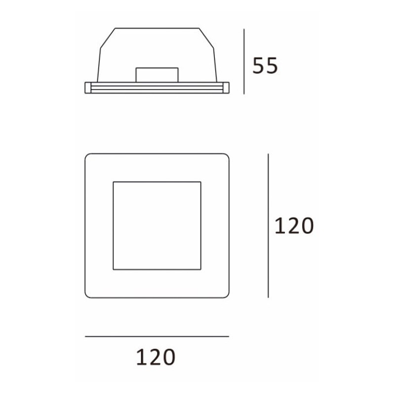 Ledco High Square Plaster Spotlight White GE1020