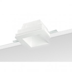 Spot encastré Carré Nobile en Plâtre Blanc 9096