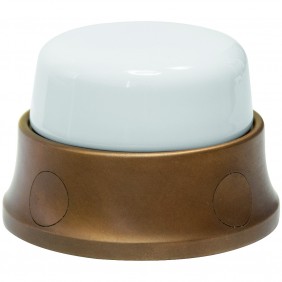 Boîte de dérivation en porcelaine et laiton...