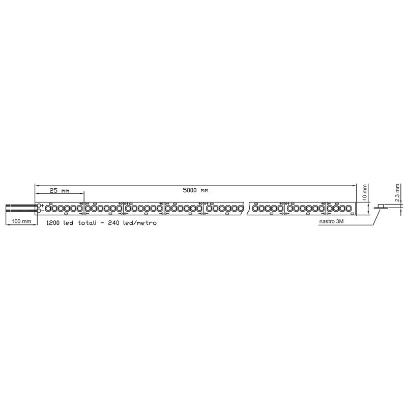 Strip Strip Led Ledco 100W 24V 5500K IP20 5 meters SL200LBI20