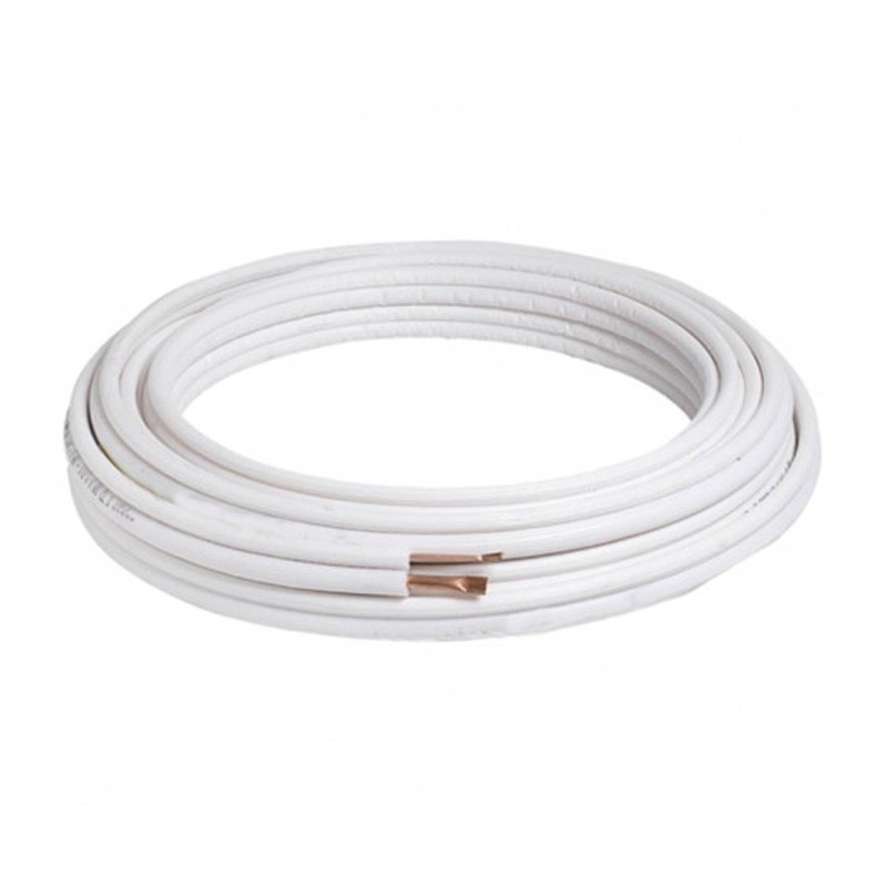 Tubo de cobre aislado para aire acondicionado 1/4" 50 metros NTE0114.08
