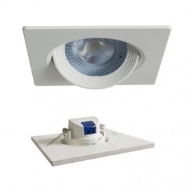 Foco LED cuadrado empotrable Duralamp 7W 4000K 40° Blanco D307QNW