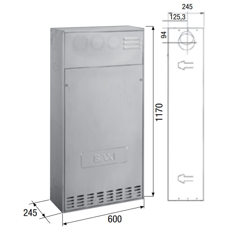 Alloggio Cassa per caldaie Baxi per serie Luna Duo-tec IN+ KHG71410991
