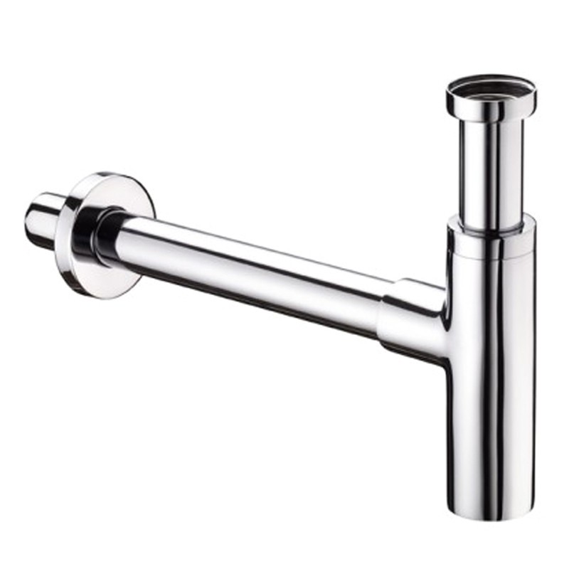 Sifone Per Lavabo 1 1/4" Minimal - Design Quadro In Ottone Cromato - A Vista - Foto 13