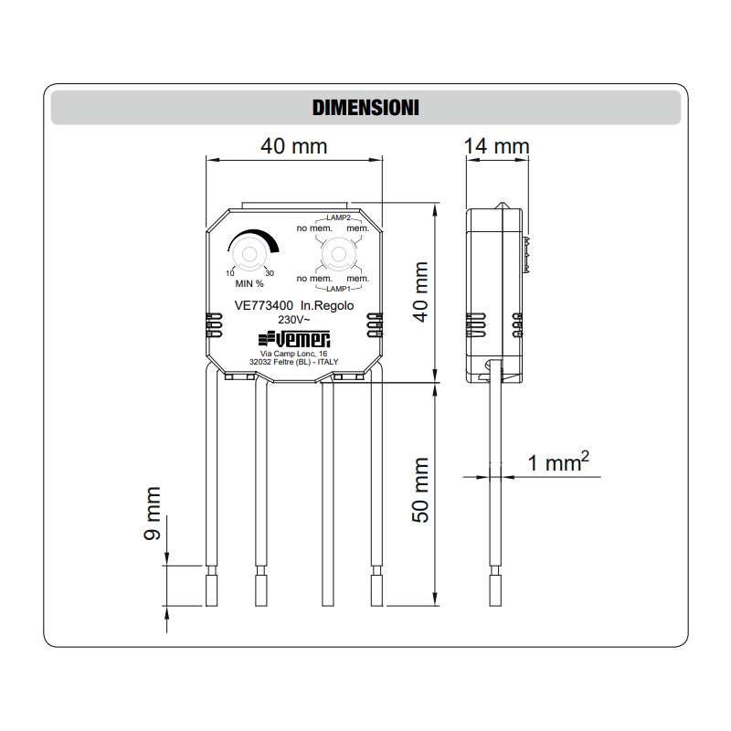 Dimmer retrofrutto Vemer IN.RULER to control lights VE773400