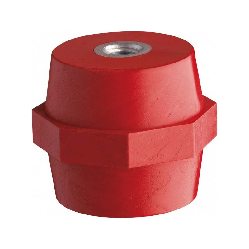 Isolateur en laiton Vemer H45 M8 rouge SA537800