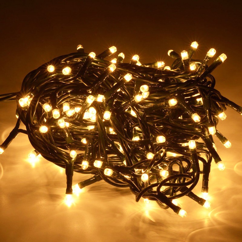 Serie de Luces de Navidad de 500 LEDS luz Cálida cable Oscuro