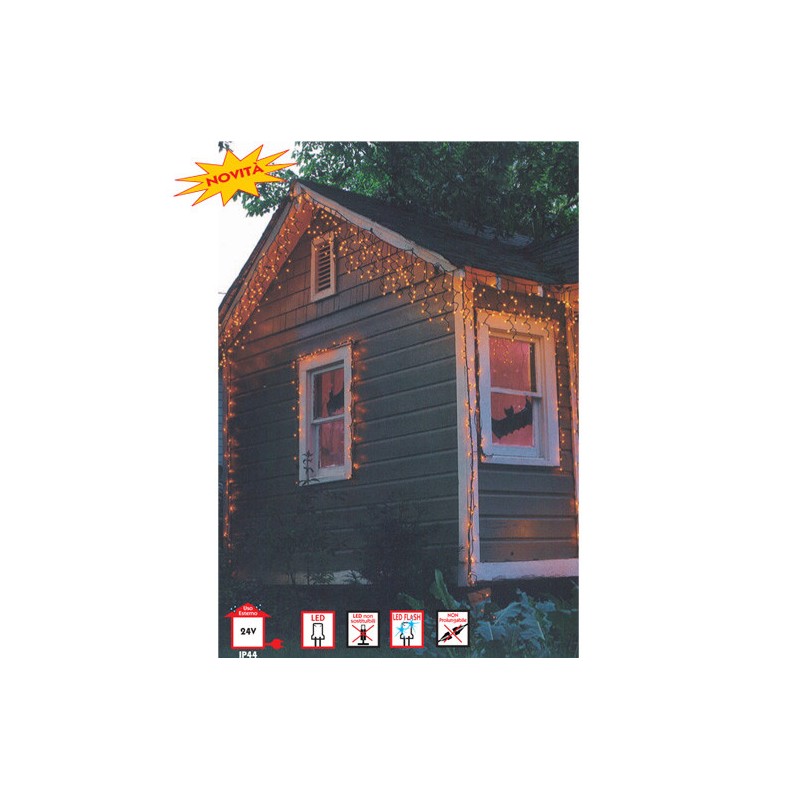 Wimex ICICLE 192 LED Christmas Staggered Curtain with Cool White Flash 4501921X