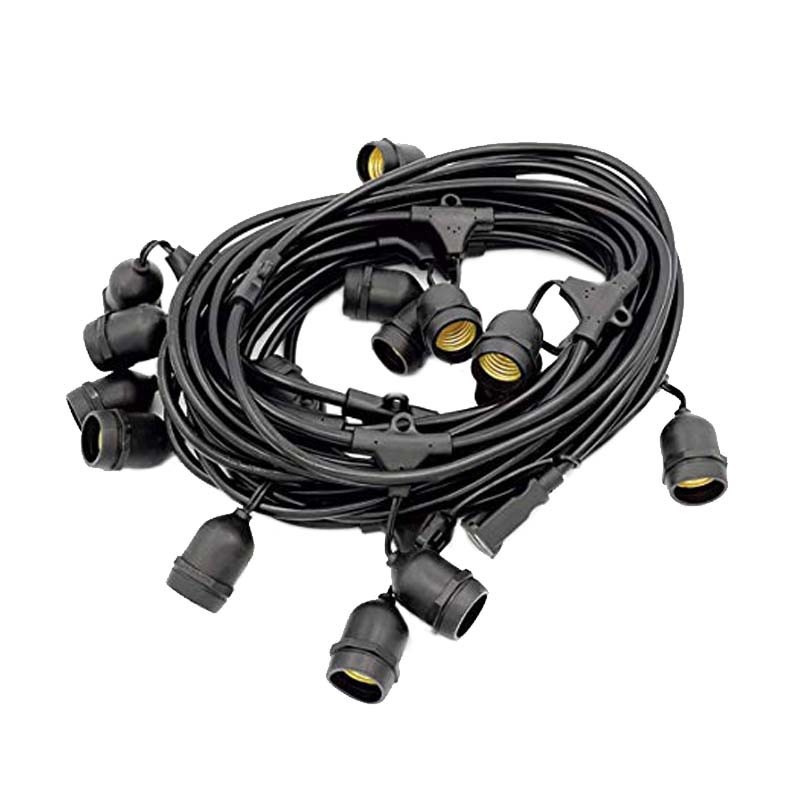 Wimex Chain Festoon avec 10 douilles E27 couleur noire 4501654