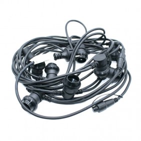 Wimex Chain Festoon with 10 E27 lampholders black color 4501650