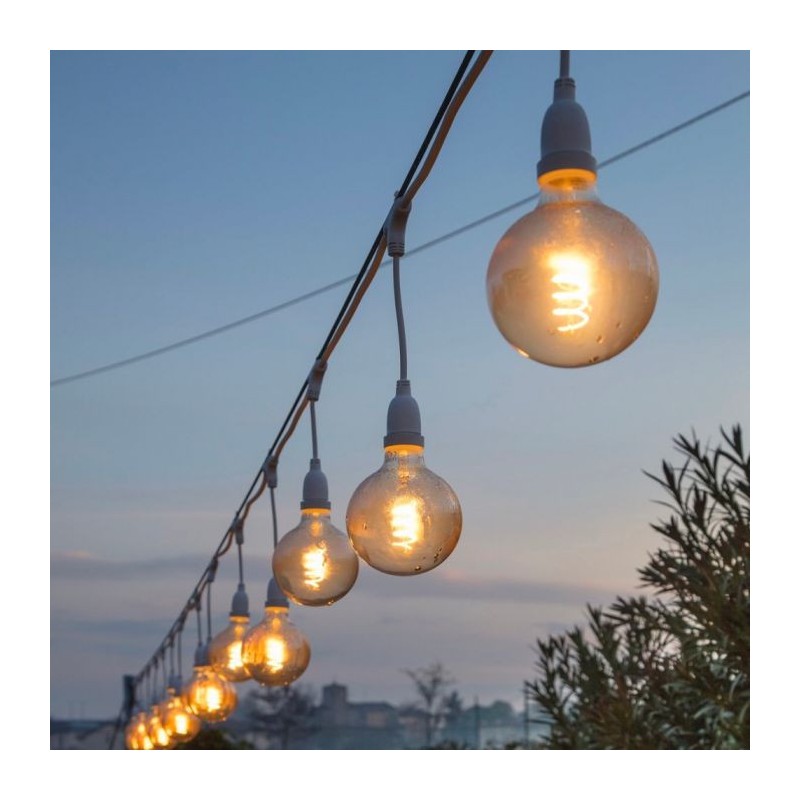 Wimex Kette Girlande mit 10 E27 Pendellampenfassungen schwarz 4501654