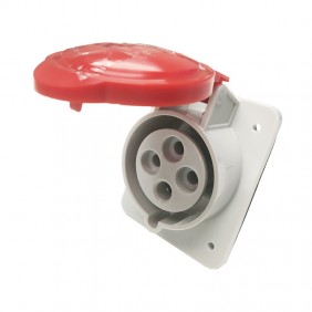 Gewiss flush-mounted socket 3P+E 32A IP44 red...
