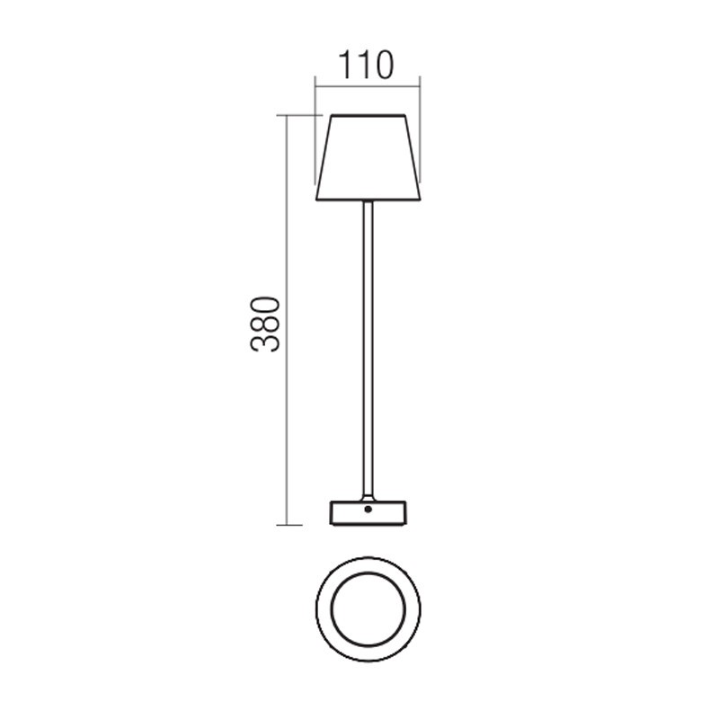 Lampada da tavolo Redo GIORGIO 2,2W LED 3000K ricaricabile Bianca 9174