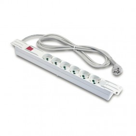 Bar power Rack Fanton, horizontal, 6 Sockets and switch 23201