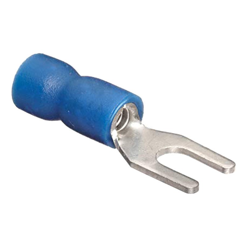 Capicorda preisolato Cembre a forcella 2,5mm Diametro 4mm Blu BF-U4