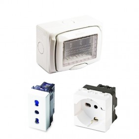 Boîtier maître 3 modules pour inserts IP55 de la série MIX S43297