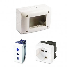 Boîtier maître 3 modules pour inserts IP40 de la série MIX S43097