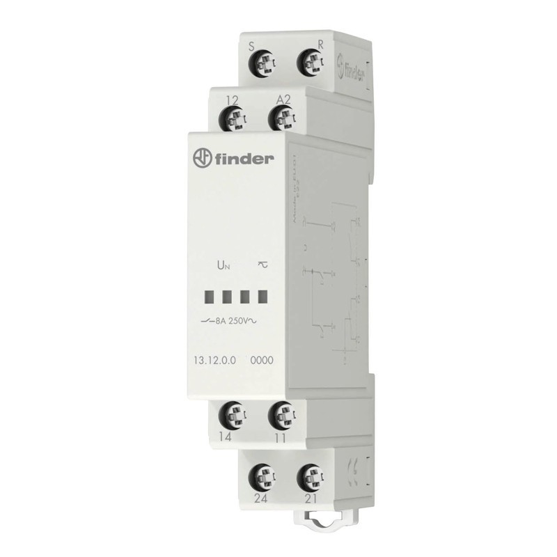 Relé de llamada Finder 12V AC 1 módulo DC 131200120000