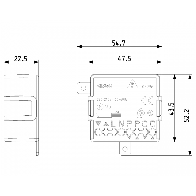 Modulo Relè Vimar tapparelle Quid 03996