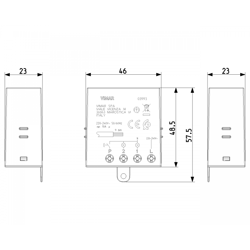 Modulo relé Vimar ad impulsi 4 sequenze Quid 10A 03993