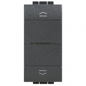 Befehl Rollläden Verbunden Bticino Living Light farbe Anthrazit L4027C