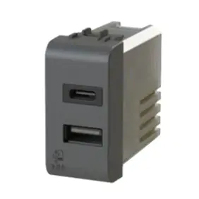4Box 3.0A prise USB pour Gewiss Chorus série Noir 4B.G12.USB.30