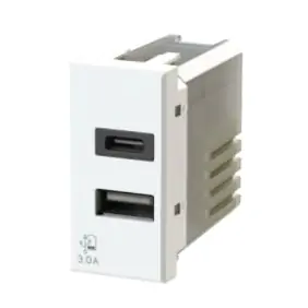 4Box 3.0A USB socket for Bticino Axolute series White 4B.HD.USB.30
